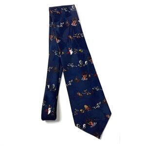 Looney Tunes Mania 1995 Navy Character Necktie